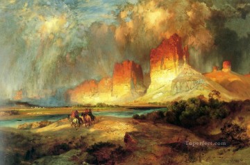 コロラド川上流の断崖 ロッキー山脈学校 トーマス・モラン Oil Paintings